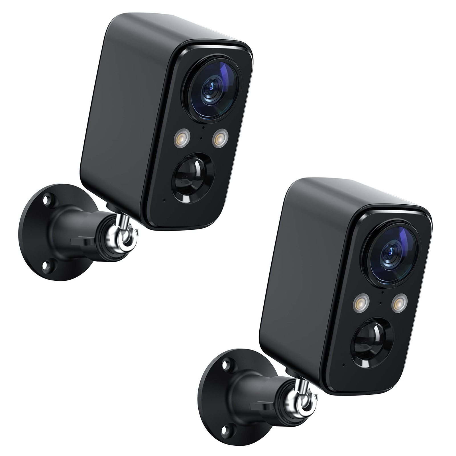 2PCS 1080P Wireless Security Camera 2K WiFi Battery Power Camera Outdoor
