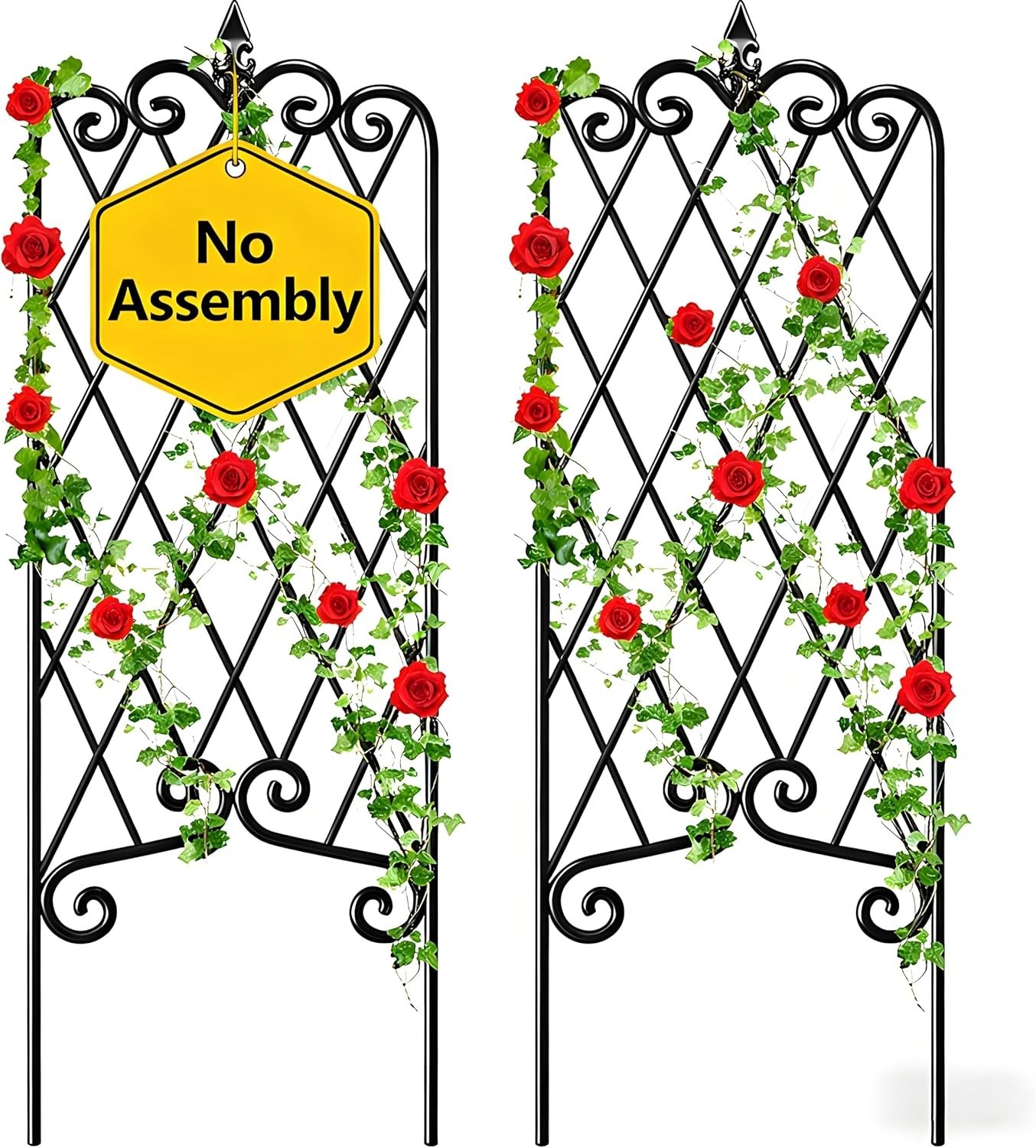 Amagabeli Garden Trellis for Climbing Plants 47” x 16” Rustproof Black Iron P... Amagabeli Garden Trellis for Climbing Plants 47” x 16” Rustproof Black Iron P...
