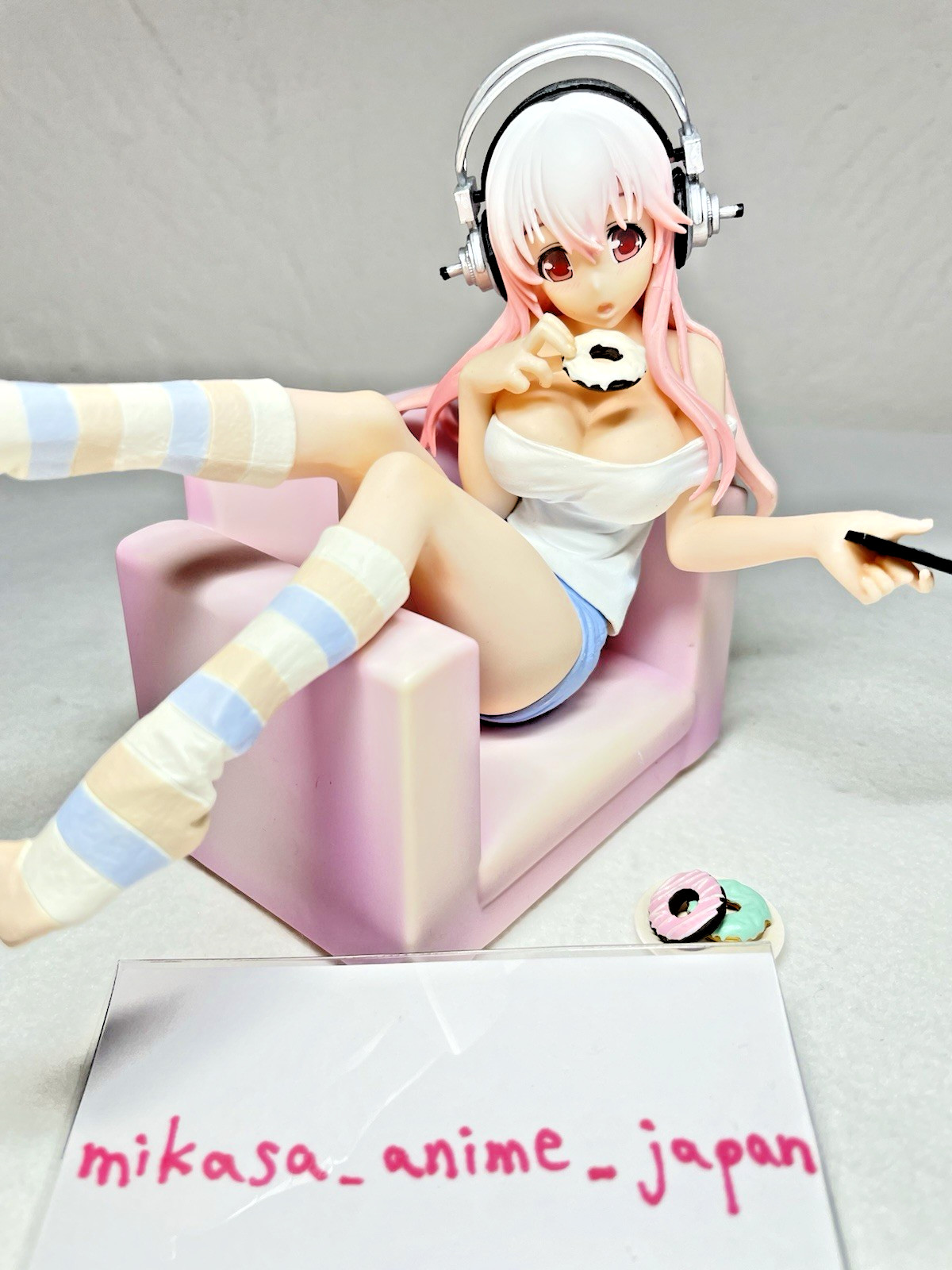 FuRyu Super Sonico Figure Snack Time Ver Sofa Donut 2013 Loose No Box Japan Rare