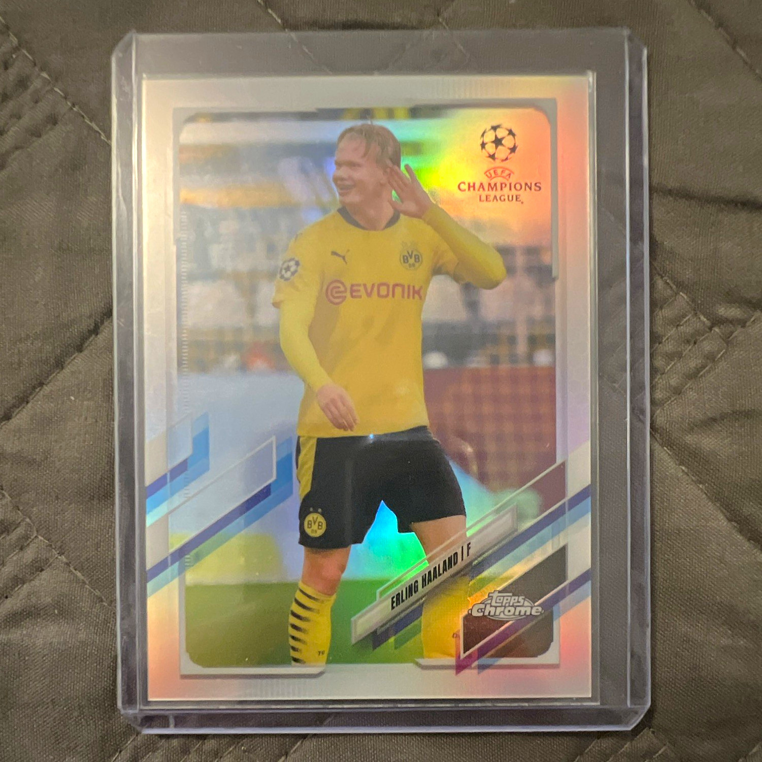 Topps Chrome 2019-20 UEFA Champions League Erling Haaland Dortmund #49 Topps Chrome 2019-20 UEFA Champions League Erling Haaland Dortmund #49