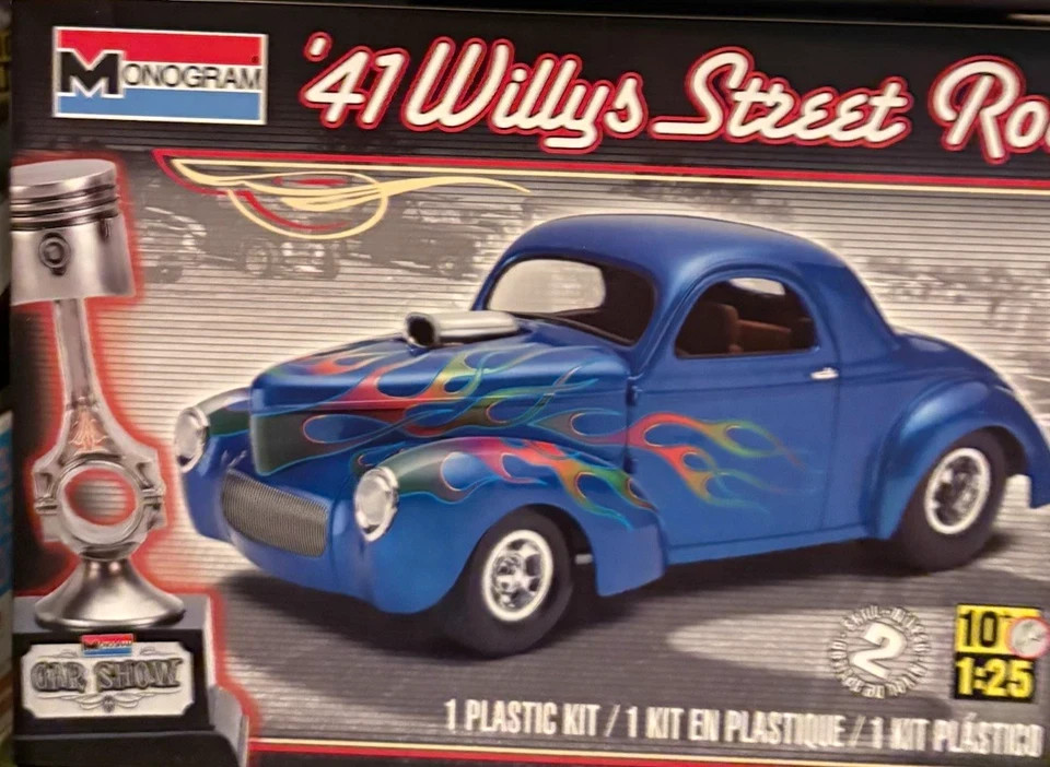 VINTAGE Monogram / REVELL 41 Willy’s PRO Street ROD 1:25 VINTAGE Monogram / REVELL 41 Willy’s PRO Street ROD 1:25