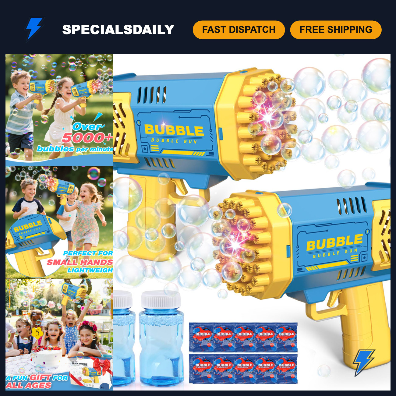 Bubble Machine for Kids - Fun Toys for 3-8 Year Old Boys & Girls, Great Gifts