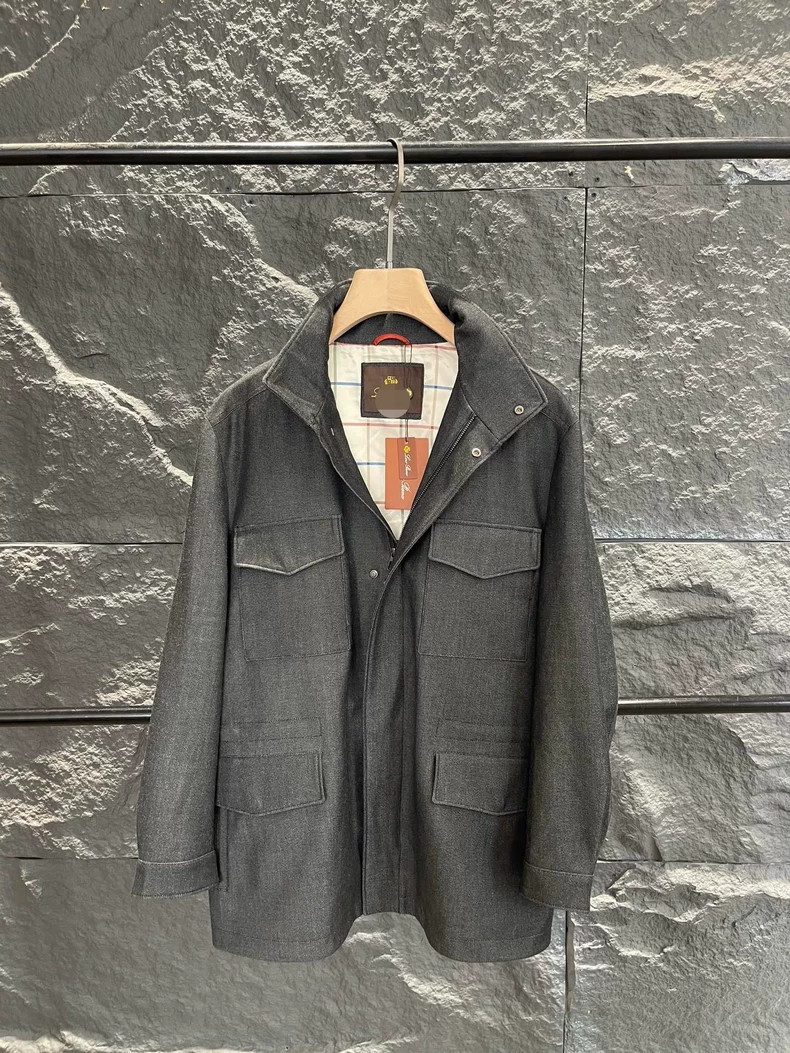 Loro Piana Men\'s Gray Cashmere Jacket size 52