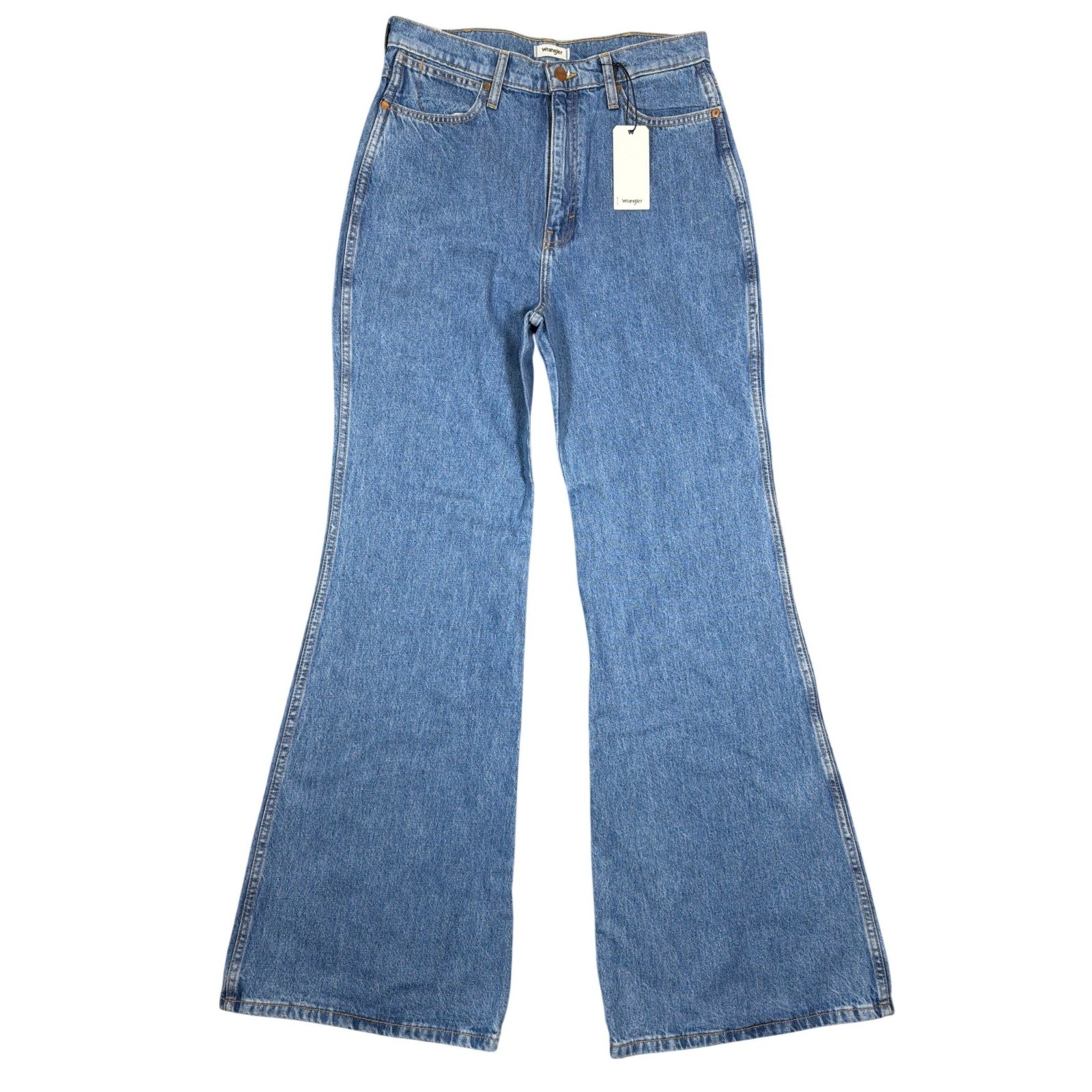 Wrangler Wanderer 622 High Rise Flare Jeans Blue 100% Cotton 31x34 WHHRFRT