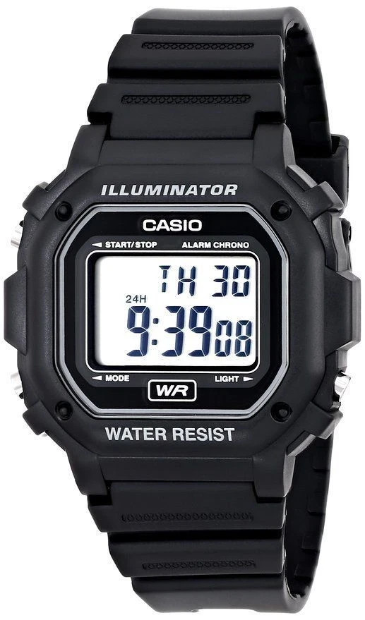 Casio F108WH-1A, Illuminator Chronograph Watch, Black Resin,Alarm,7 Year Battery Casio F108WH-1A, Illuminator Chronograph Watch, Black Resin,Alarm,7 Year Battery