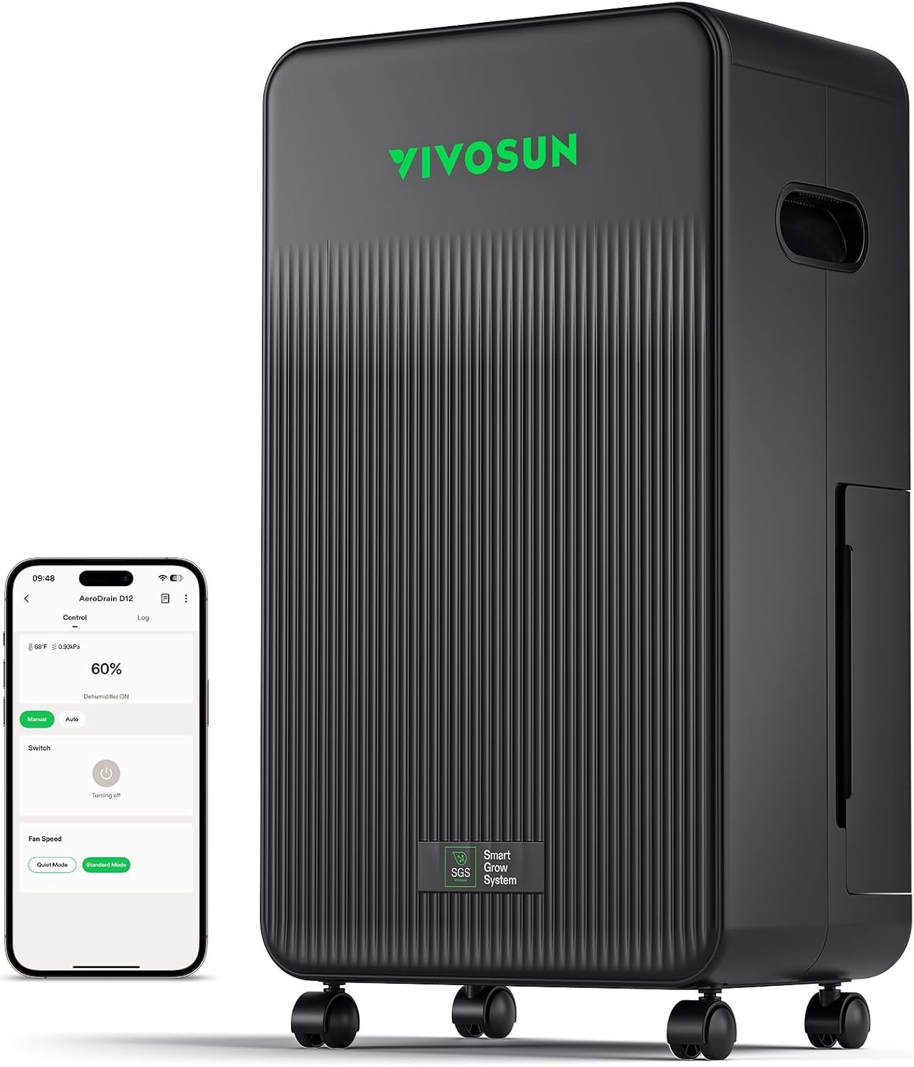 VIVOSUN AeroDrain D12 Smart Dehumidifier Growing Environmental Humidity Control VIVOSUN AeroDrain D12 Smart Dehumidifier Growing Environmental Humidity Control