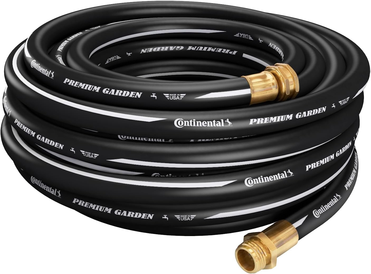 Continental Premium Garden, Black Heavy Duty Cold Water Garden Hose, 5/8In insid