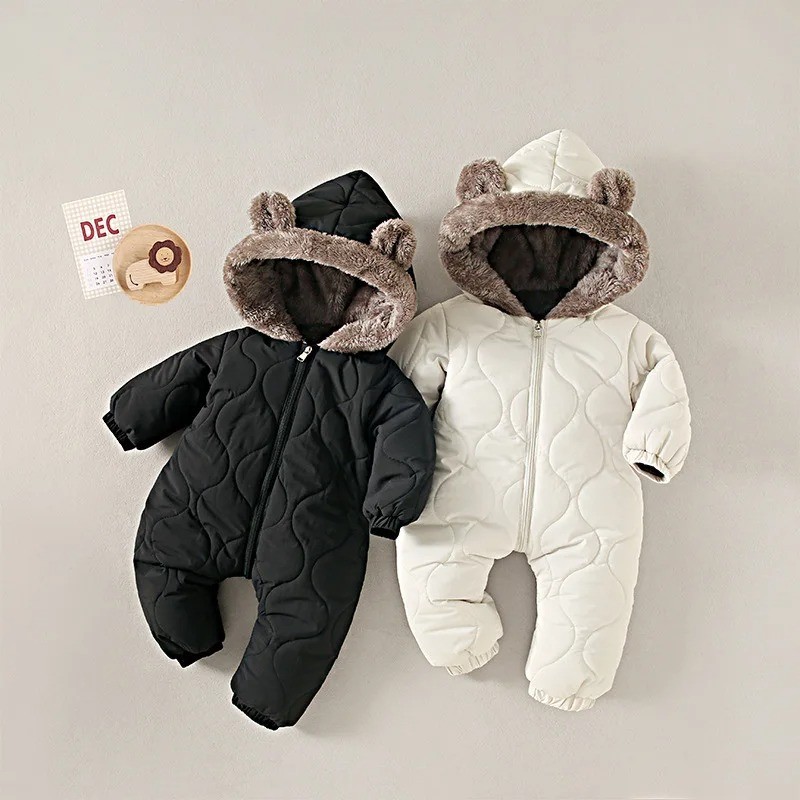 18-24M Baby Fleece Hooded Romper Warm Cotton Jumpsuit Newborn Winter Clothes 18-24M Baby Fleece Hooded Romper Warm Cotton Jumpsuit Newborn Winter Clothes