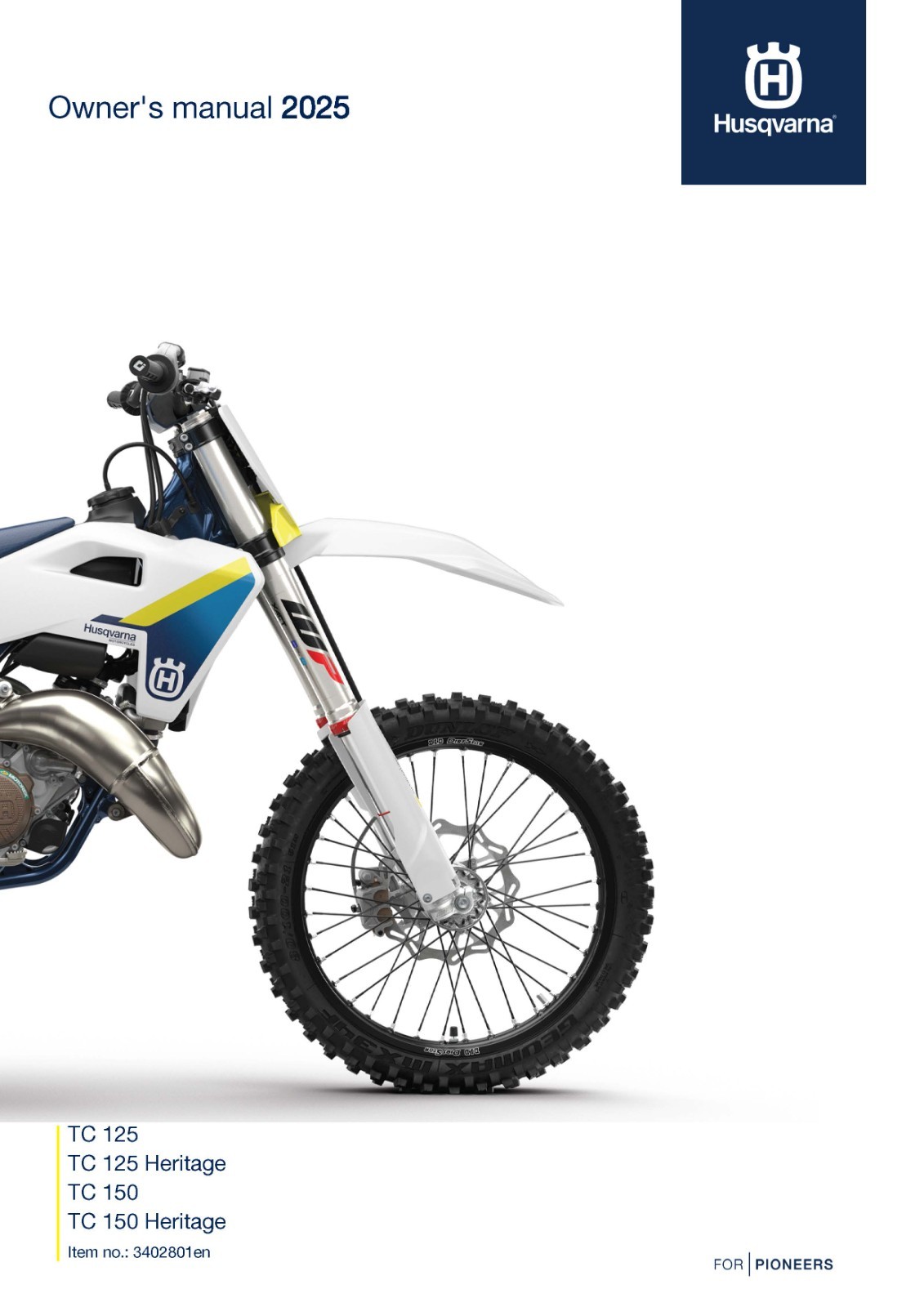 Husqvarna Owners Manual Book Guide 2025 TC 150 Heritage