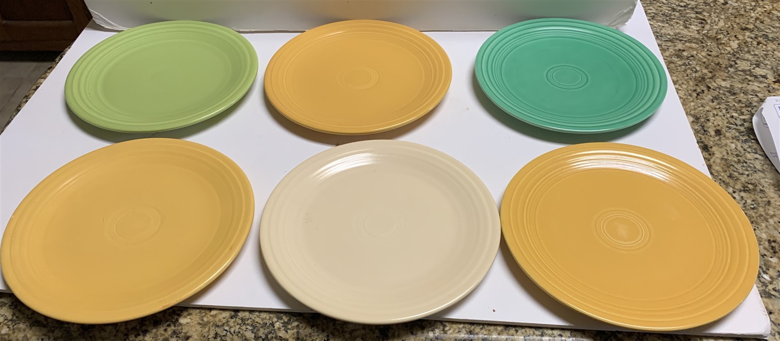 Vintage Fiesta Fiestaware Homer Laughlin Lot of 6 Plates 9.5 Inch Vintage Fiesta Fiestaware Homer Laughlin Lot of 6 Plates 9.5 Inch