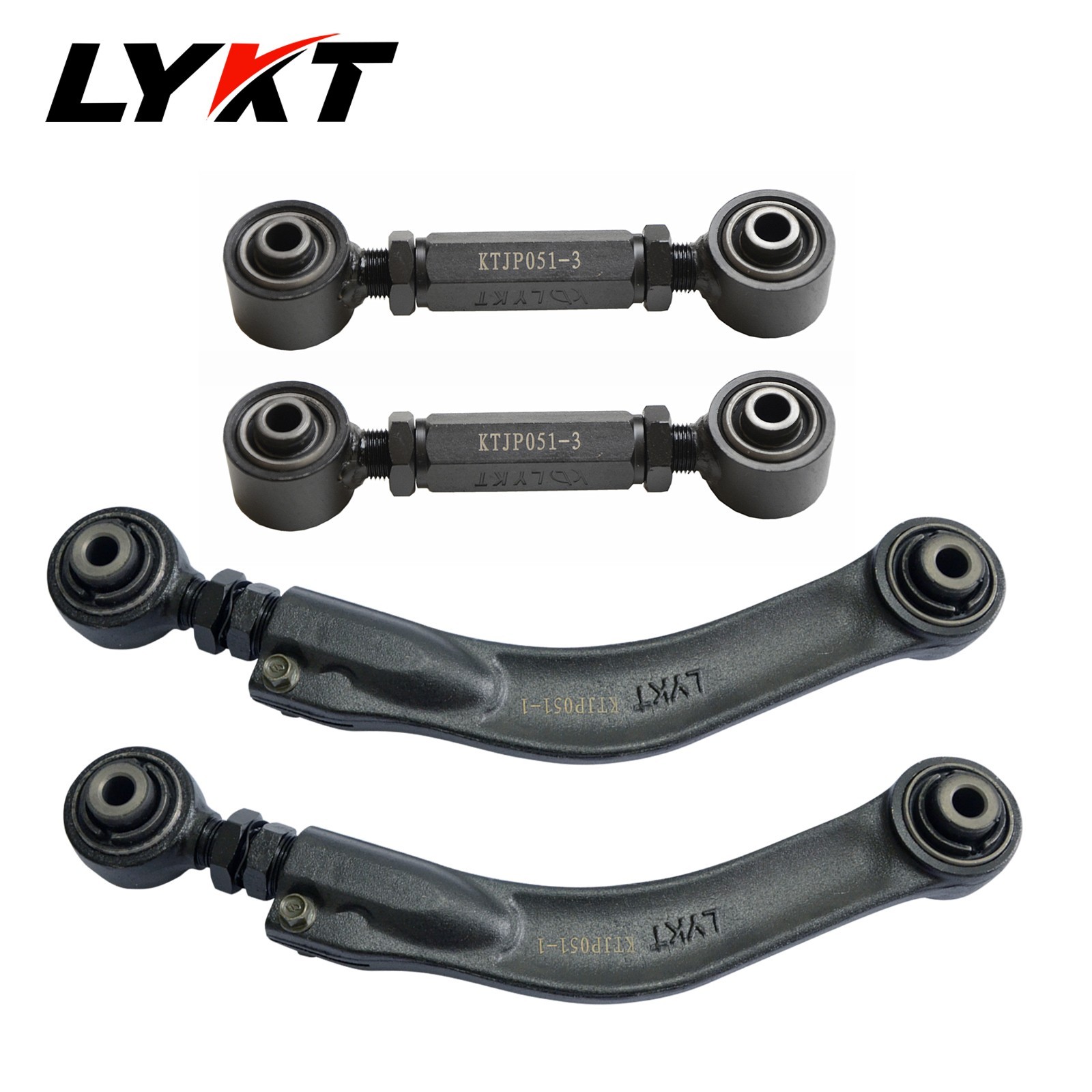 LYKT 4pcs Rear Adjustable Camber&Toe Kit for Jeep Patriot Compass Dodge Caliber
