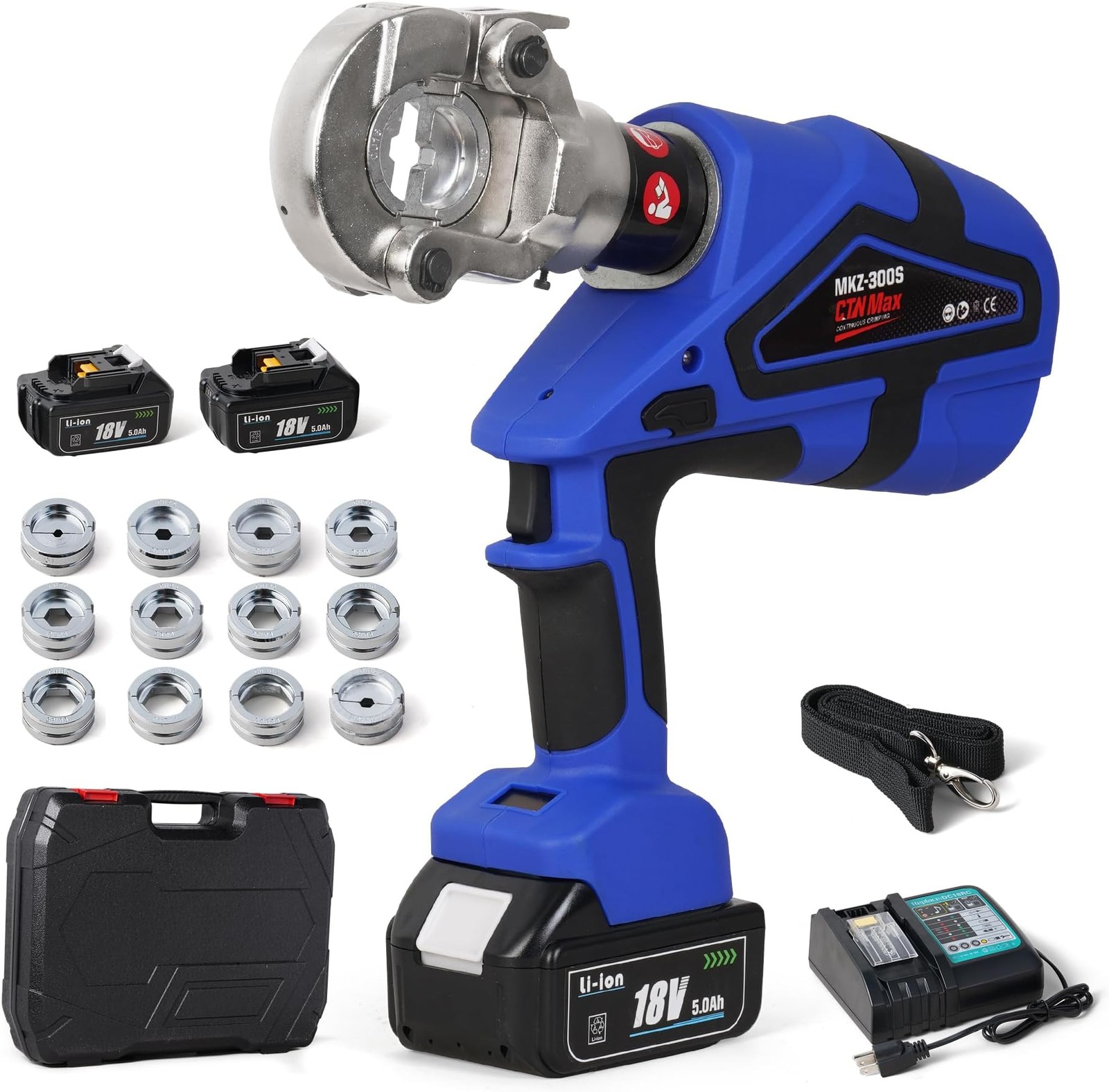 MMNZE Electric hydraulic cable lug crimper pliers continuous crimp 20000 cycle