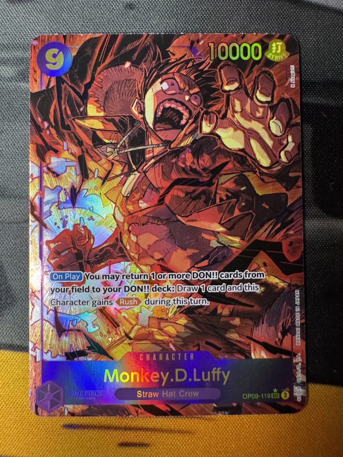 Monkey.D.Luffy (119) (Alternate Art) OP09-119 Emperors in the New World Foil Monkey.D.Luffy (119) (Alternate Art) OP09-119 Emperors in the New World Foil