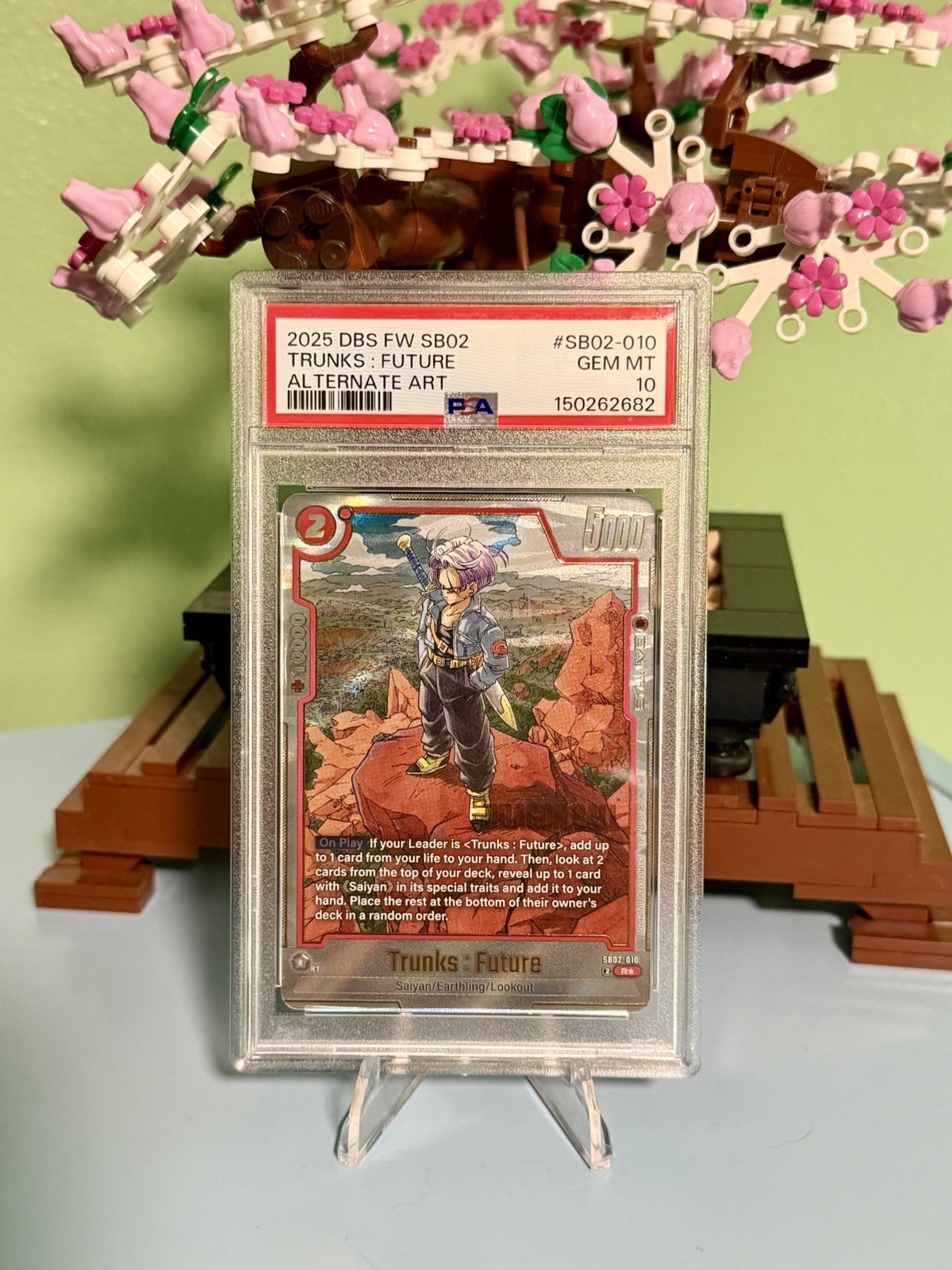 Bandai 2025 DBS FW SB02 Trunks: Future Leader Alt Art Foil SB02-010 PSA 10 Bandai 2025 DBS FW SB02 Trunks: Future Leader Alt Art Foil SB02-010 PSA 10
