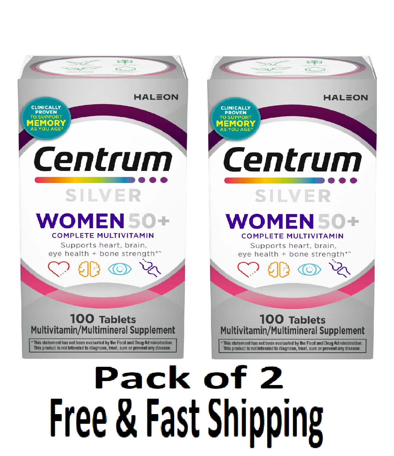 Centrum Silver Womens 50 Plus Multivitamin With Vitamin B,C,D3 &E 100Ct (2 Pack) Centrum Silver Womens 50 Plus Multivitamin With Vitamin B,C,D3 &E 100Ct (2 Pack)