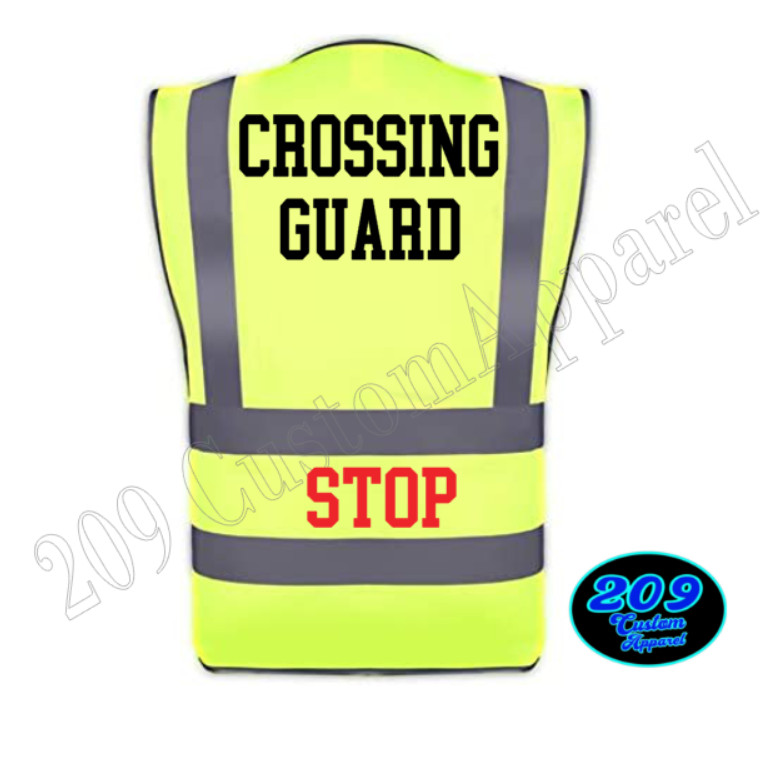CROSSING GUARD Hi-Visibility Safety Yellow Vest  2\