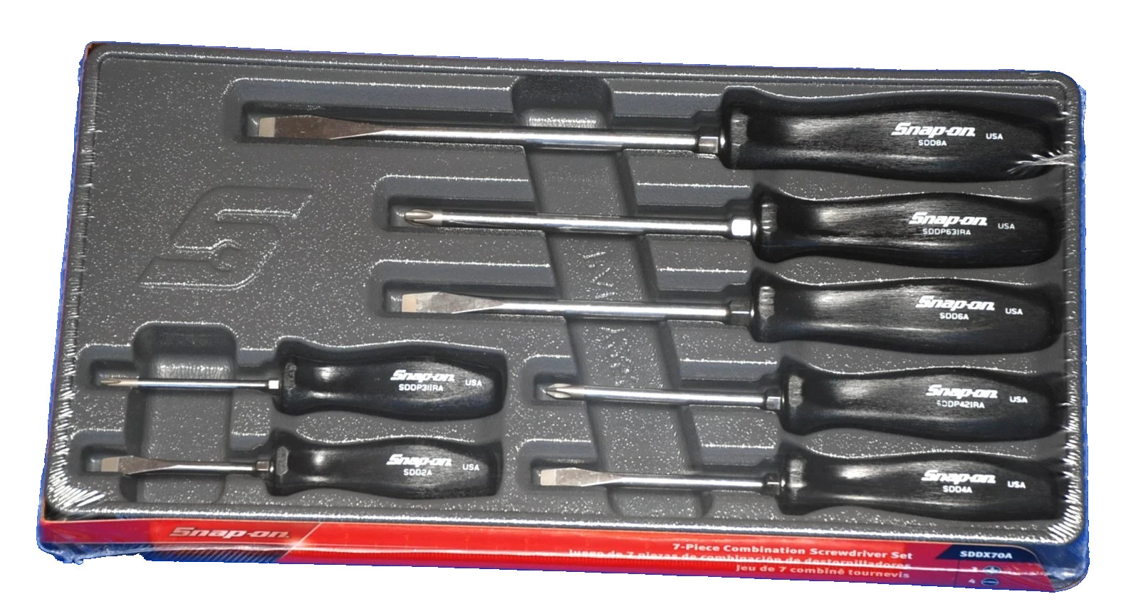 Snap-on BLACK 7-piece Hard Handled Combo Screwdriver Set SDDX70A New SEALED Snap-on BLACK 7-piece Hard Handled Combo Screwdriver Set SDDX70A New SEALED