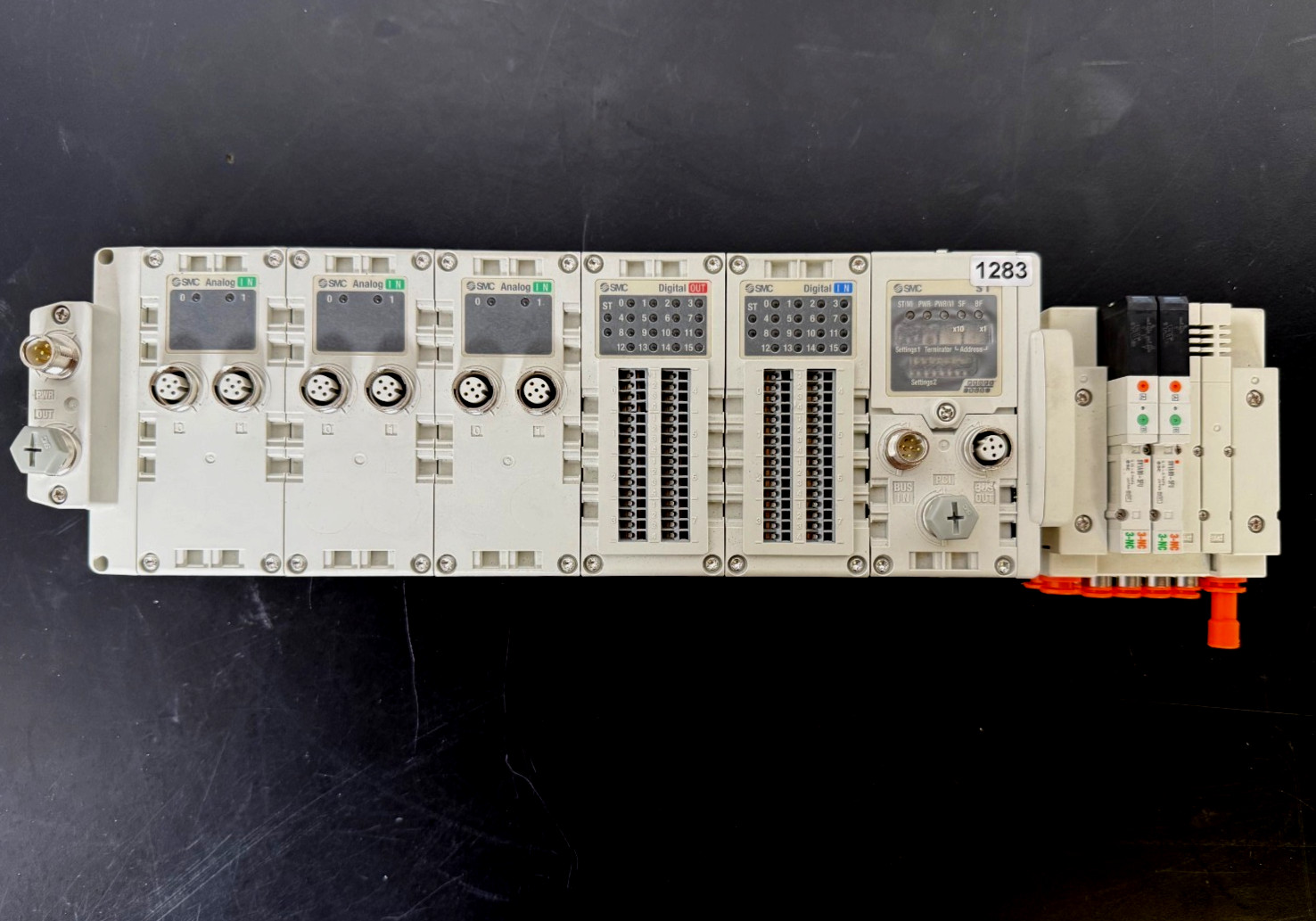 SMC EX600 Interface Modules:  EX600-SPR1A, EX600-DXPF, EX600-DYPF, 3 x EX600-AXA