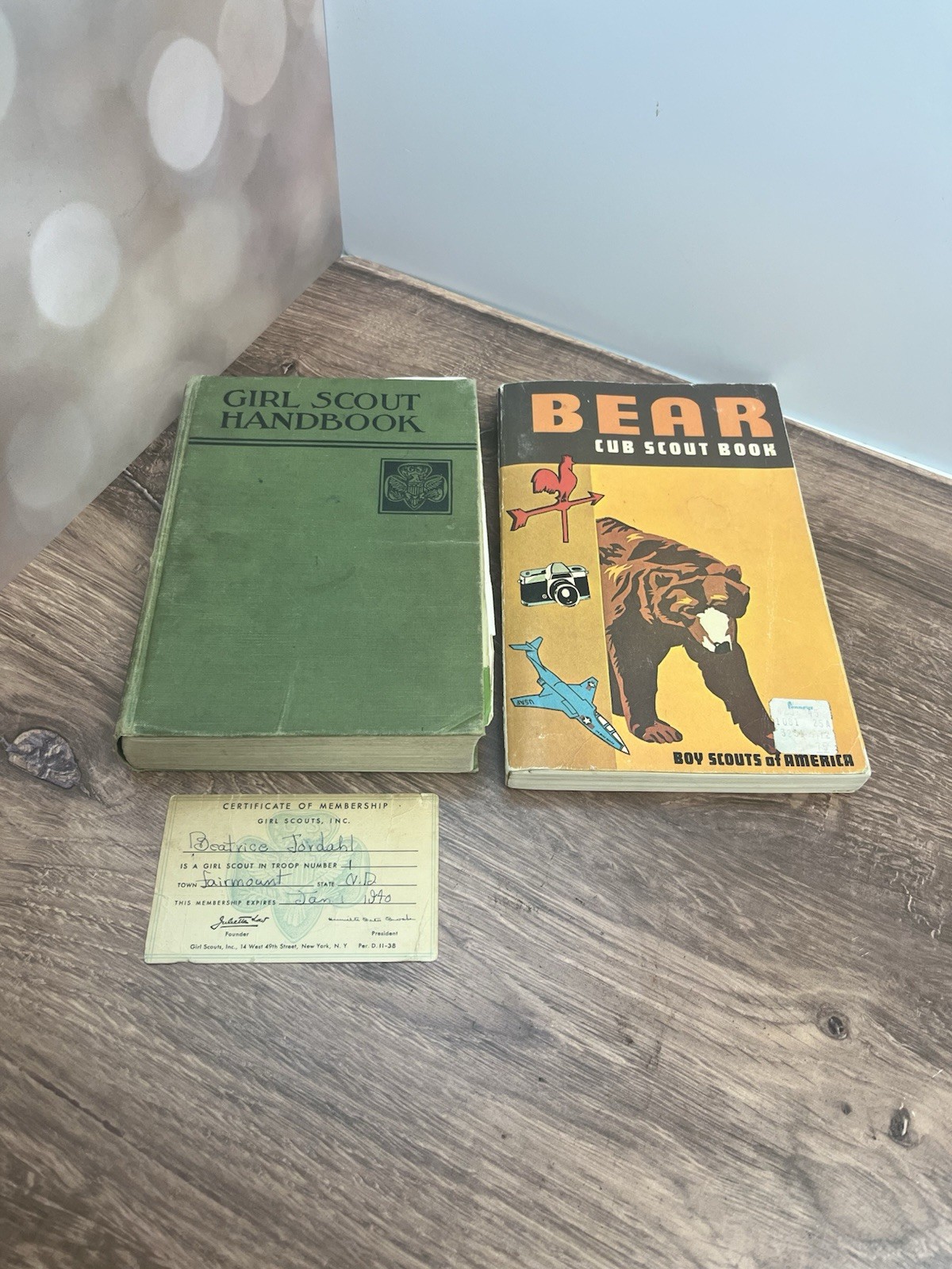 Vintage 1940s Girl Scout Handbook & 1970s Bear Cub Scout Handbook Vintage 1940s Girl Scout Handbook & 1970s Bear Cub Scout Handbook