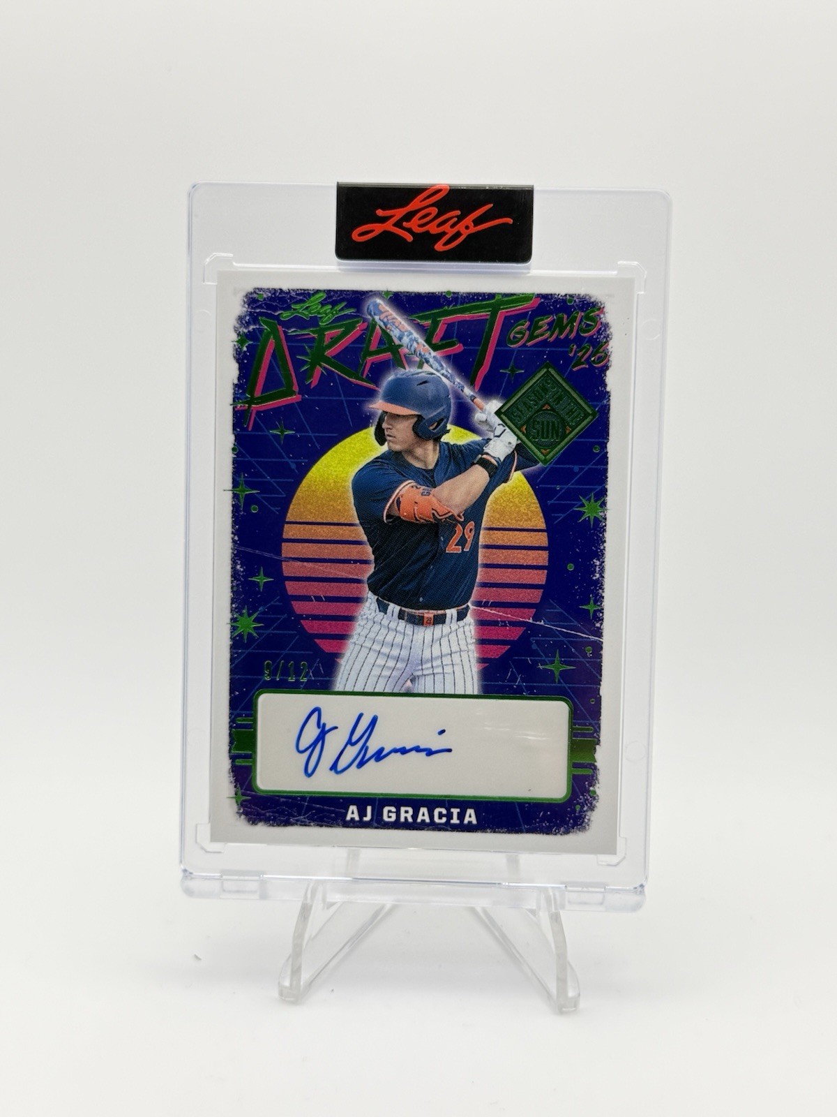 2026 LEAF SEASONS IN THE SUN DRAFT GEMS \'26 AJ GARCIA AUTOGRAPH /12