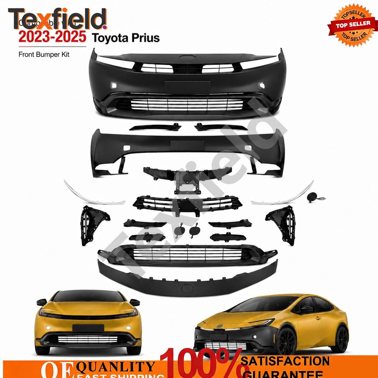 Complete Front Bumper Fit 2023-2025 Toyota Prius LE/XLE/LIMITED SET Complete Front Bumper Fit 2023-2025 Toyota Prius LE/XLE/LIMITED SET