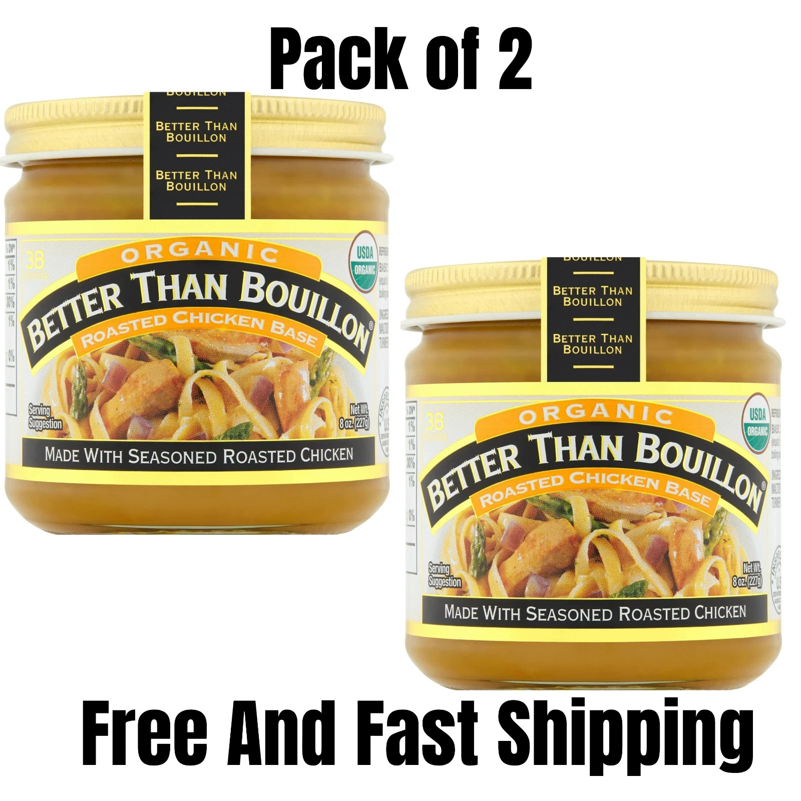 Better Than Bouillon Organic Roasted Chicken Base,Shelf-Stable,8 oz Jar (2 PACK) Better Than Bouillon Organic Roasted Chicken Base,Shelf-Stable,8 oz Jar (2 PACK)
