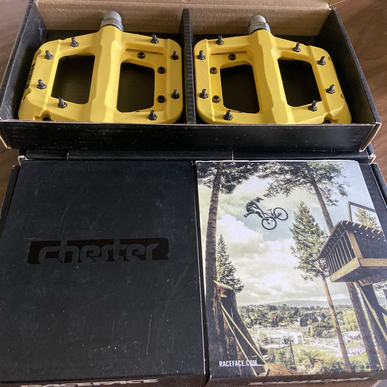Race Face Chester Pedals Yellow (NEW-IN BOX) PD16CHEYEL BMX/MTB 9/16