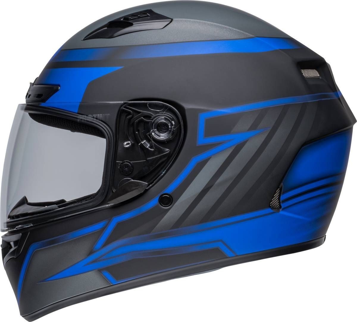 Bell Adult Qualifer DLX Mips Motorcycle Helmet - Raiser Matte Blk/Blue - Medium
