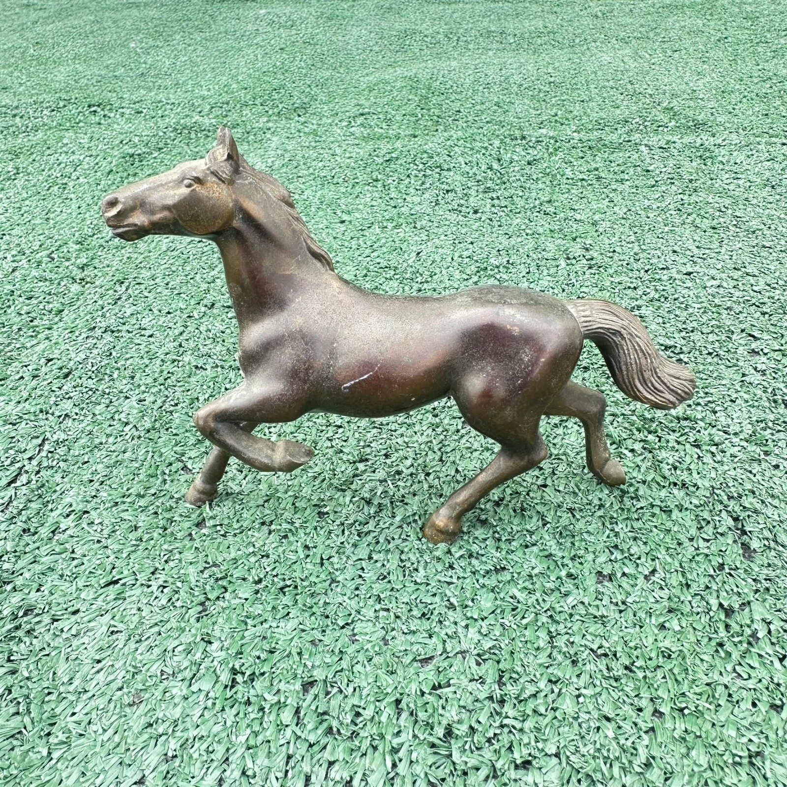 Antique Brass Horse Figurine Statue Mid Century Modern Stallion Figure Antique Brass Horse Figurine Statue Mid Century Modern Stallion Figure