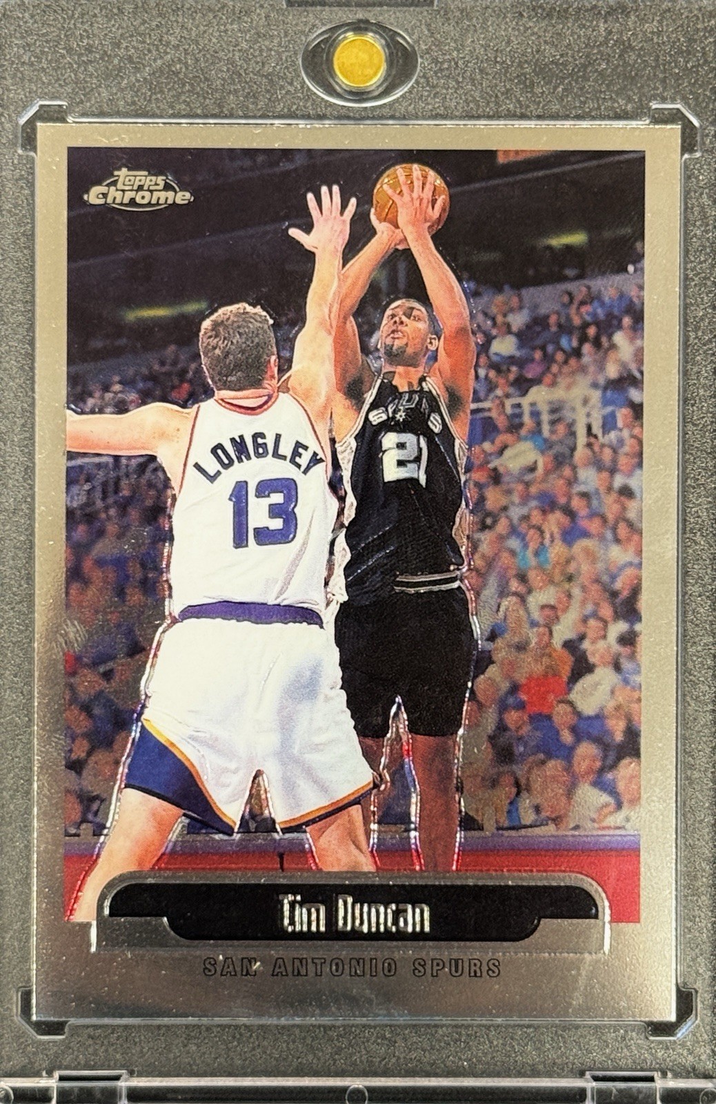 TIM DUNCAN RARE 2000 SILVER CHROME TOPPS INVESTMENT CARD SPURS LEGEND GOAT TIM DUNCAN RARE 2000 SILVER CHROME TOPPS INVESTMENT CARD SPURS LEGEND GOAT