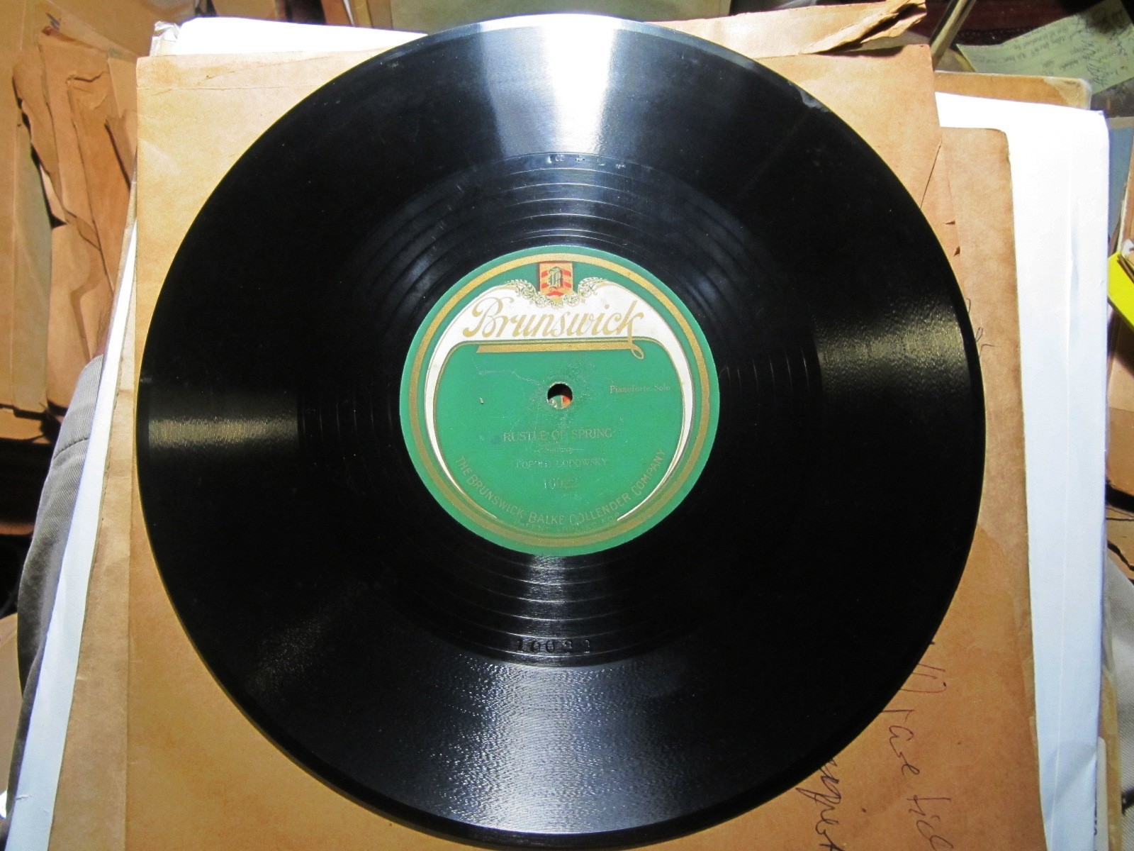 1920 LEOPOLD GODOWSKY Piano 1st Rec Sinding RUSTLE OF SPRING BRUNSWICK 10022