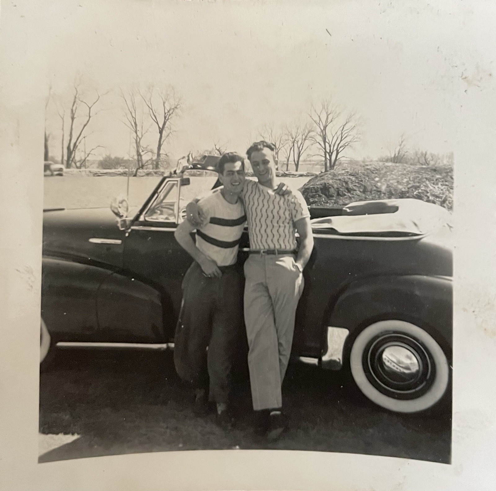 Vintage Photo Stylish Handsome Men by Car Affectionate Friends Gay Int 1950s Vintage Photo Stylish Handsome Men by Car Affectionate Friends Gay Int 1950s
