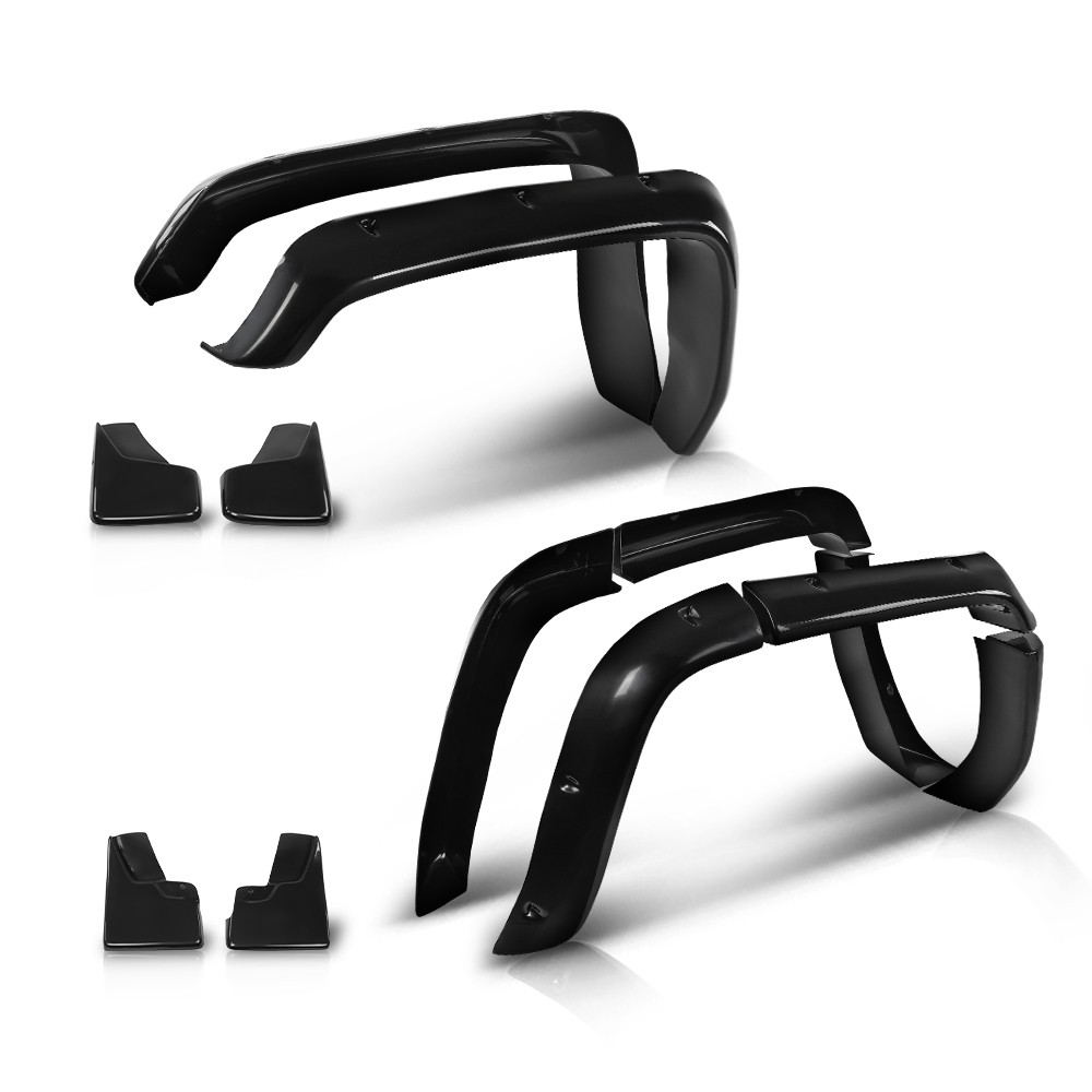 Fits Hummer H3 80mm Fiberglass FRP Fender Flares (8 PCS) + (4Pcs) Mud Flaps