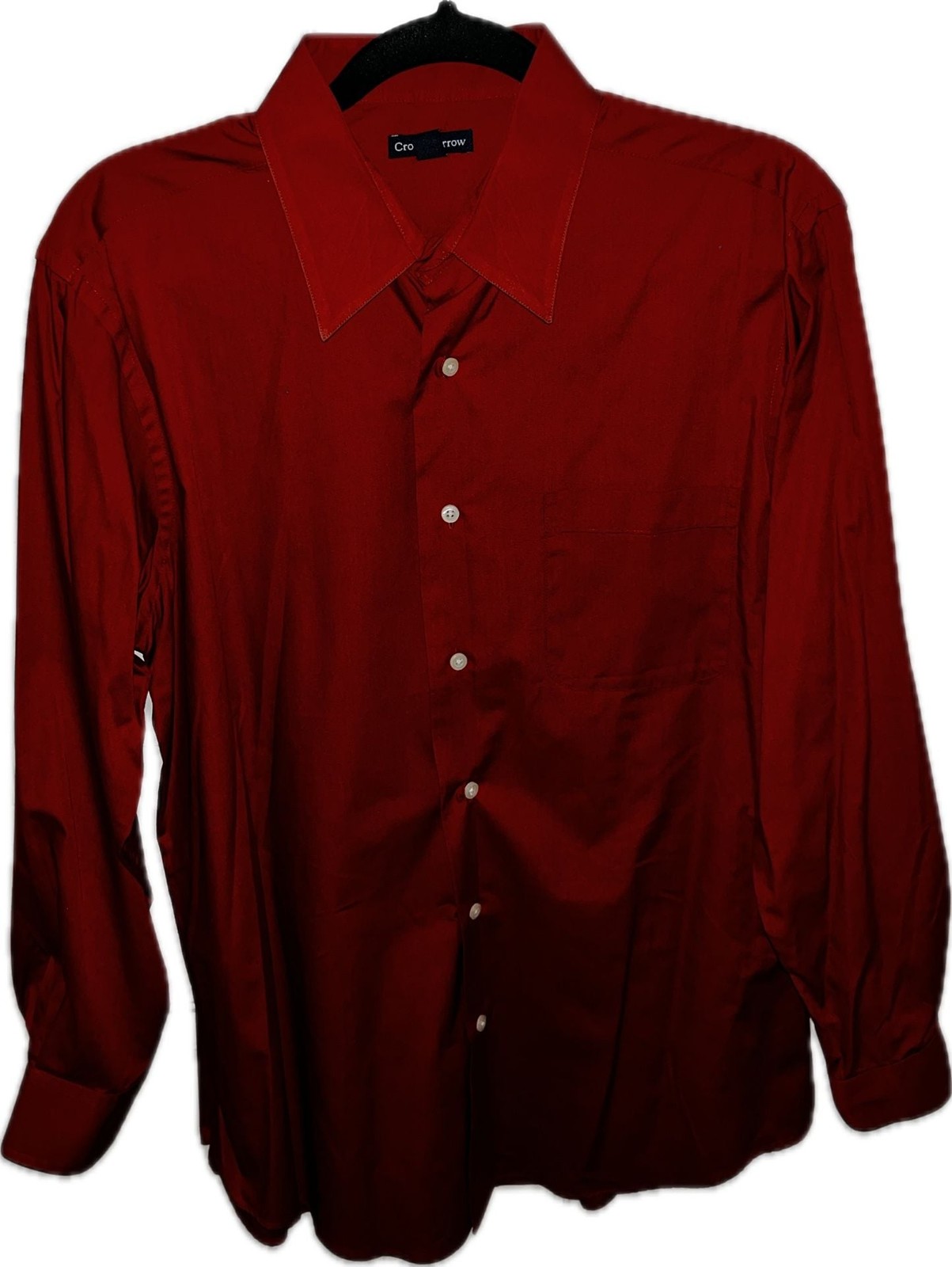Croft & Barrow Long Sleeve Dress Shirt Size 15.5-16 32/33 Red