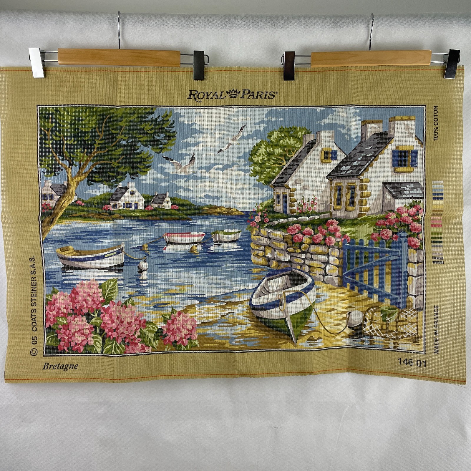 Royal Paris Bretagne Tapestry Canvas 146.01 Unworked Needlepoint Brittany France Royal Paris Bretagne Tapestry Canvas 146.01 Unworked Needlepoint Brittany France