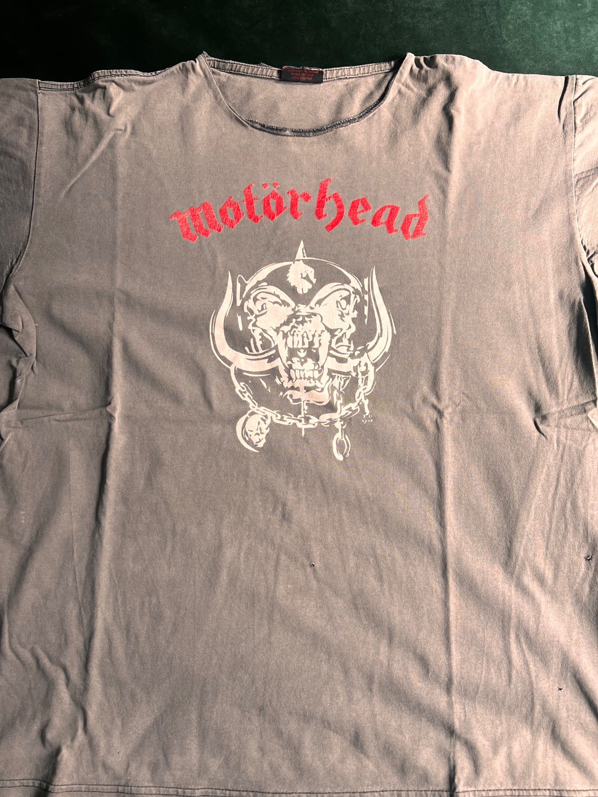 Vintage MOTÖRHEAD Snaggletooth T-Shirt Double-Sided Distressed Thrashed Faded L