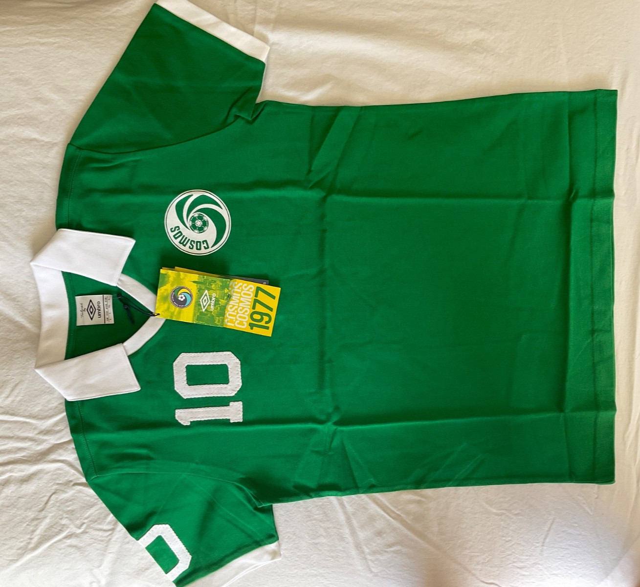 Genuine Umbro PELE New York Cosmos Retro Soccer Jersey, Large, NWT, Retro 1977