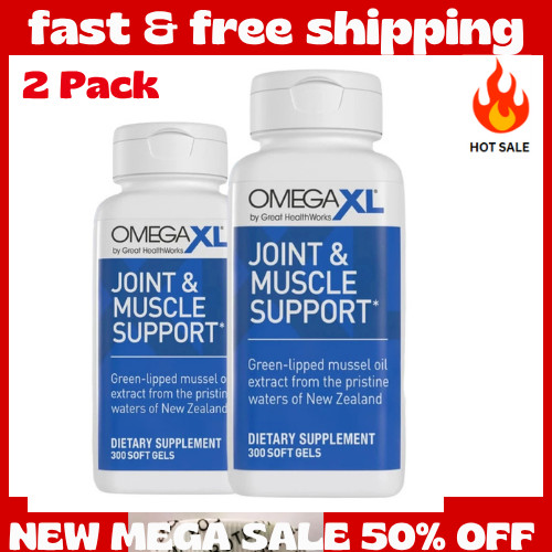 Omega XL 300 Capsules Green Lipped Mussel Joint &Muscle Relief Supplement 2 Pack