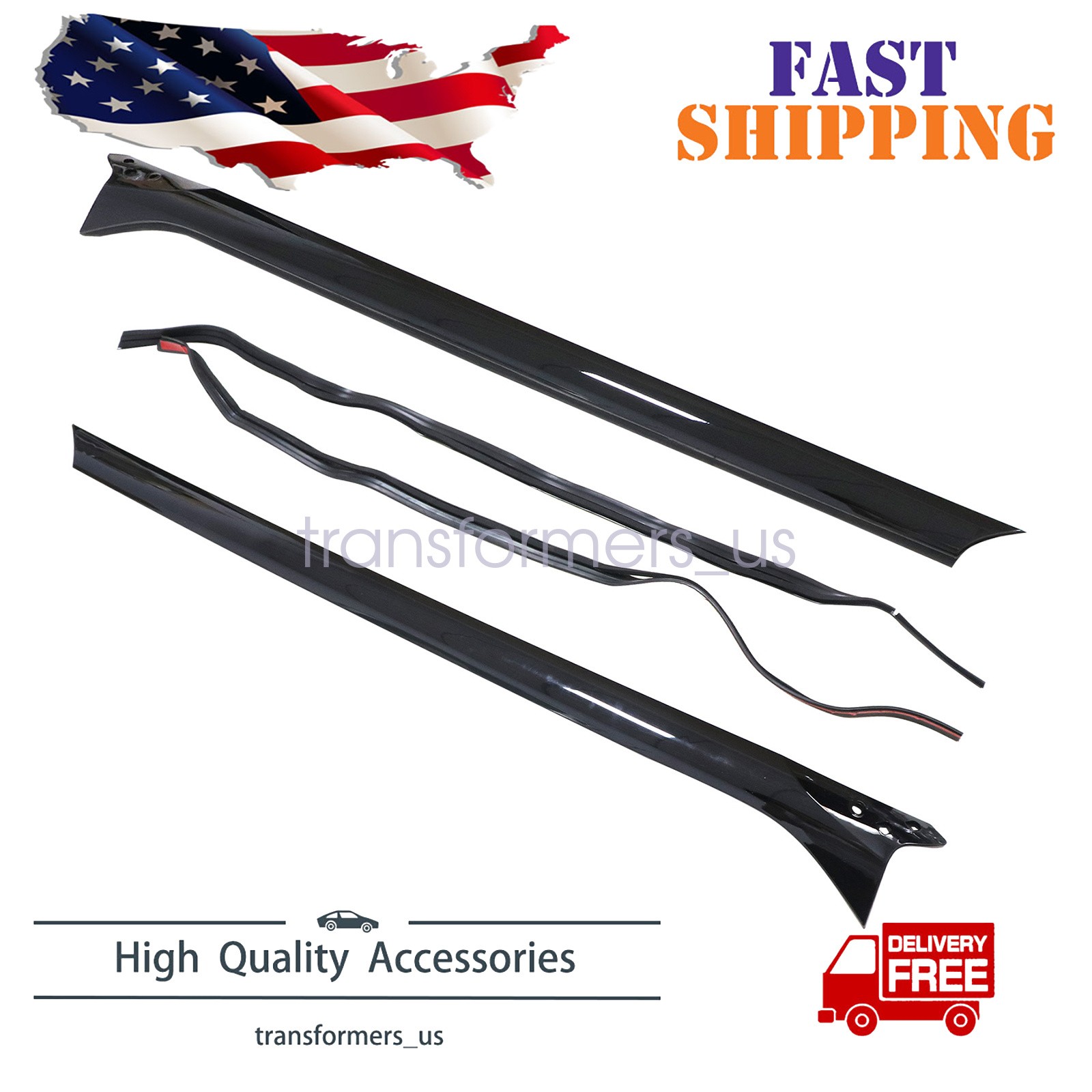 2Pcs Fit 2013-2021 Range Rover FRONT A-PILLAR TRIM Molding Left + Right side