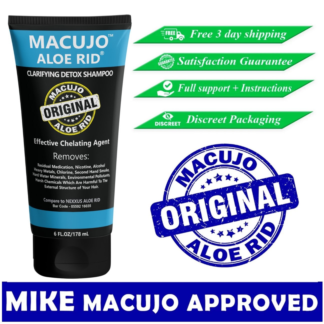Original Macujo Aloe Rid Shampoo  -  Mike Macujo Approved