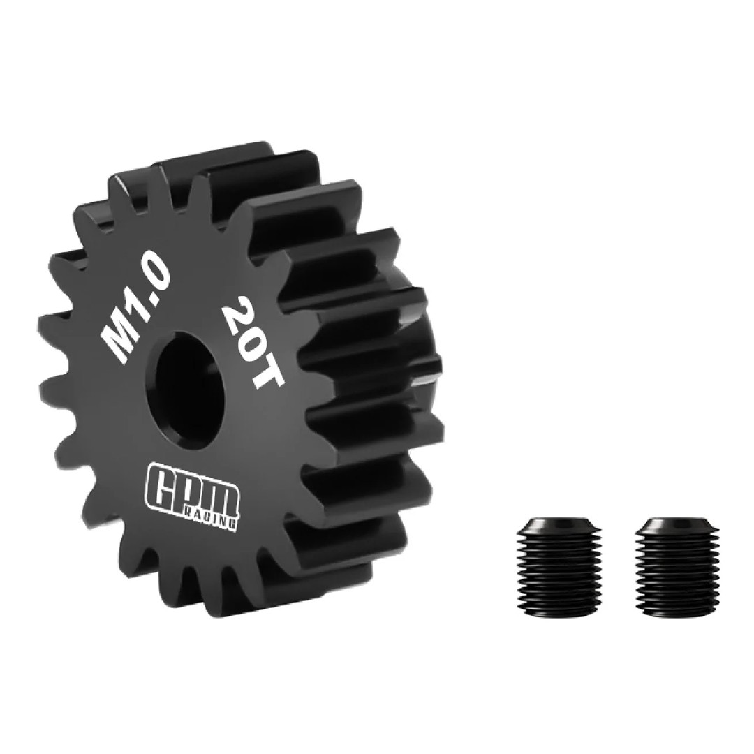 GPM 20Cr Steel Motor Gear 20T w/ Screws for 1/8 ARMMA & Traxxas RC Cars & Trucks