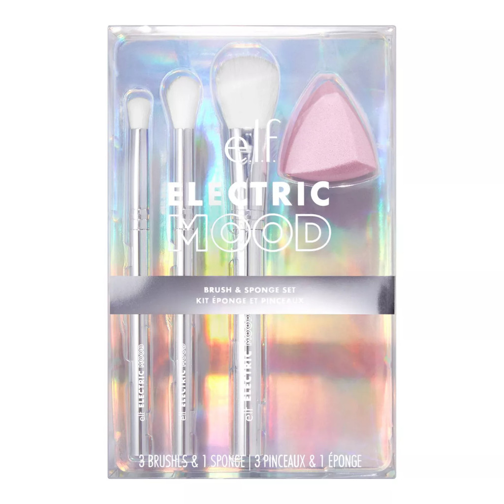 e.l.f. Electric Mood Brush & Sponge Set - 4 Piece Set