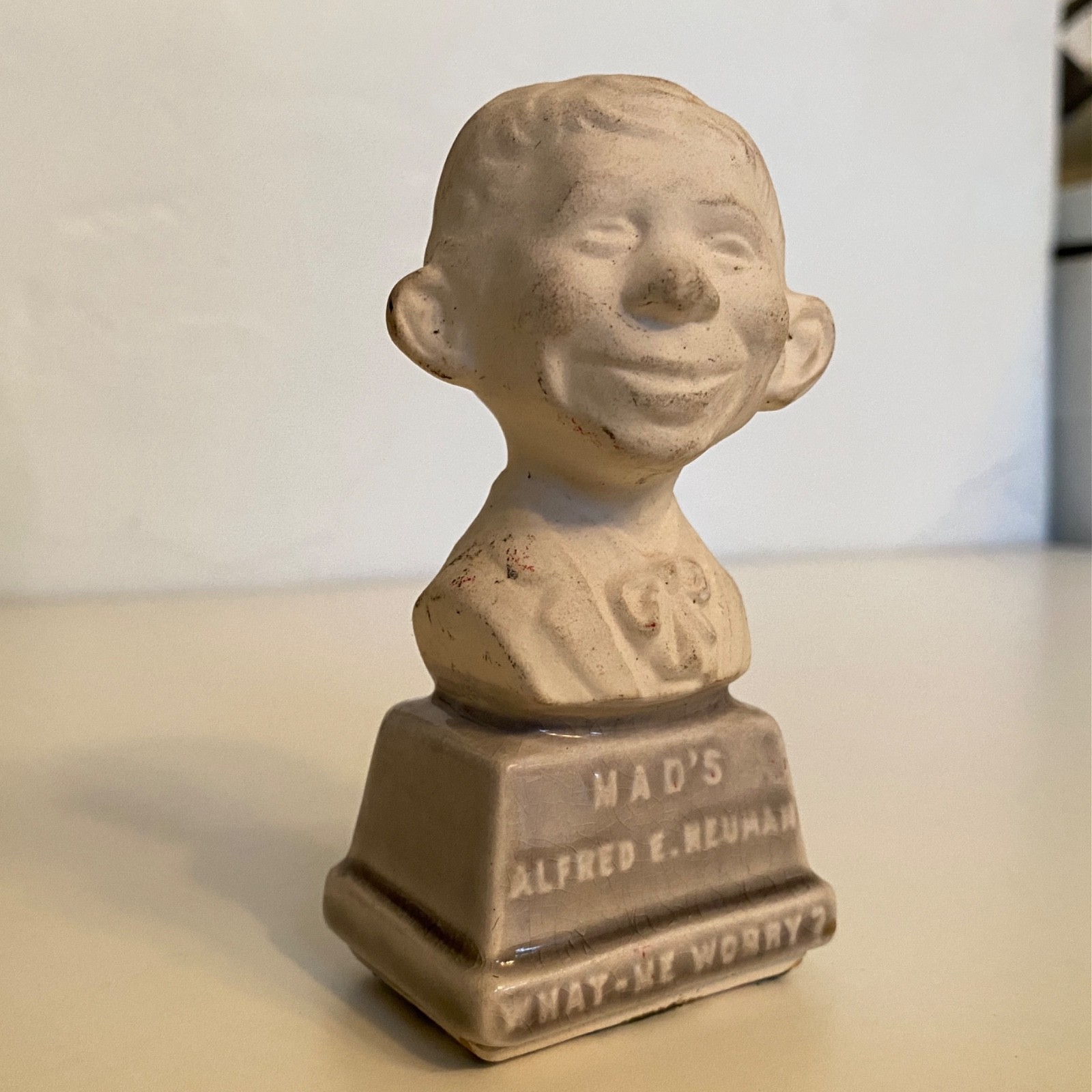 Vintage 1960's Mad Magazine Alfred E Neuman Bust Figurine Vintage 1960's Mad Magazine Alfred E Neuman Bust Figurine