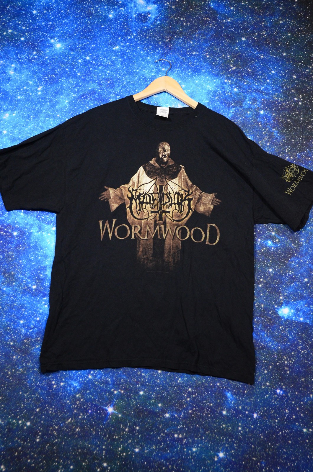 Watain Wormwood Shirt Mens XL Black 2009 Band Tour Autographed Metal Concert Tee