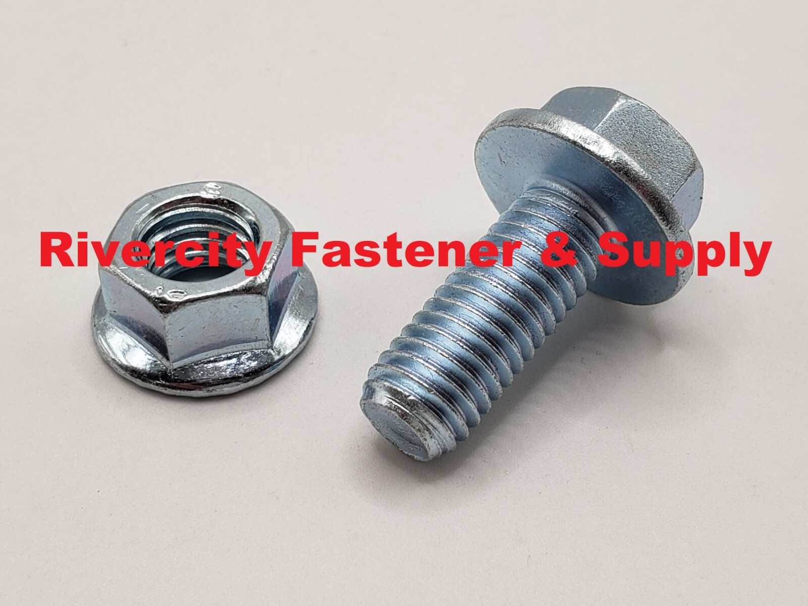 (100) M10-1.5x25 Flange Bolts M10x1.5 x 25 & M10-1.5 Serrated Nuts M10x1.5x25mm