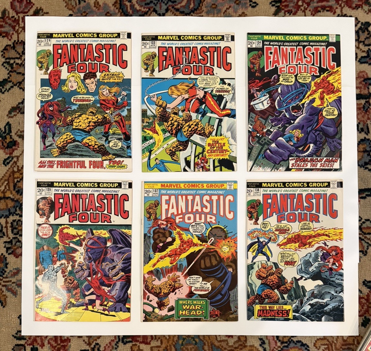 FANTASTIC FOUR LOT OF 18 VF+ BRONZE AGE CLASSIC COMICS #129-150 BEAUTIFUL PAGES