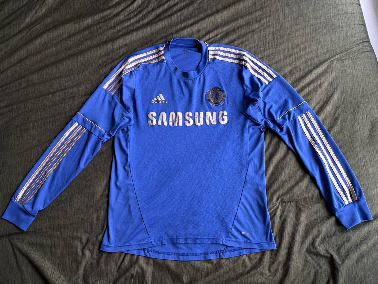 Chelsea Home Football 2012 Soccer Adidas Long Sleeve Blue Jersey Men’s M Chelsea Home Football 2012 Soccer Adidas Long Sleeve Blue Jersey Men’s M