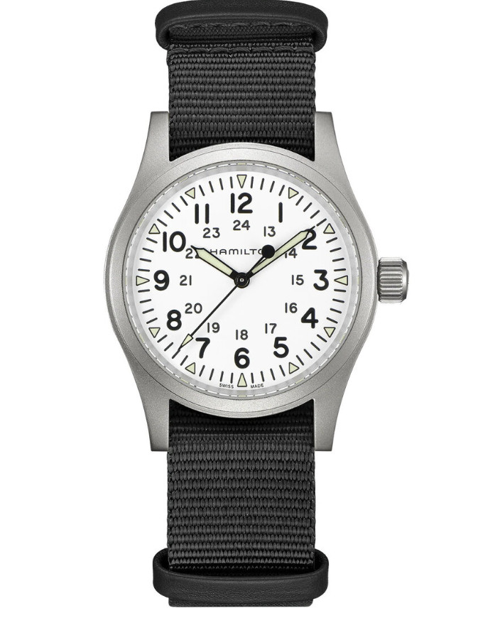 Hamilton Khaki Field Mechanical White Dial 38mm Men's Watch H69439910 Hamilton Khaki Field Mechanical White Dial 38mm Men's Watch H69439910