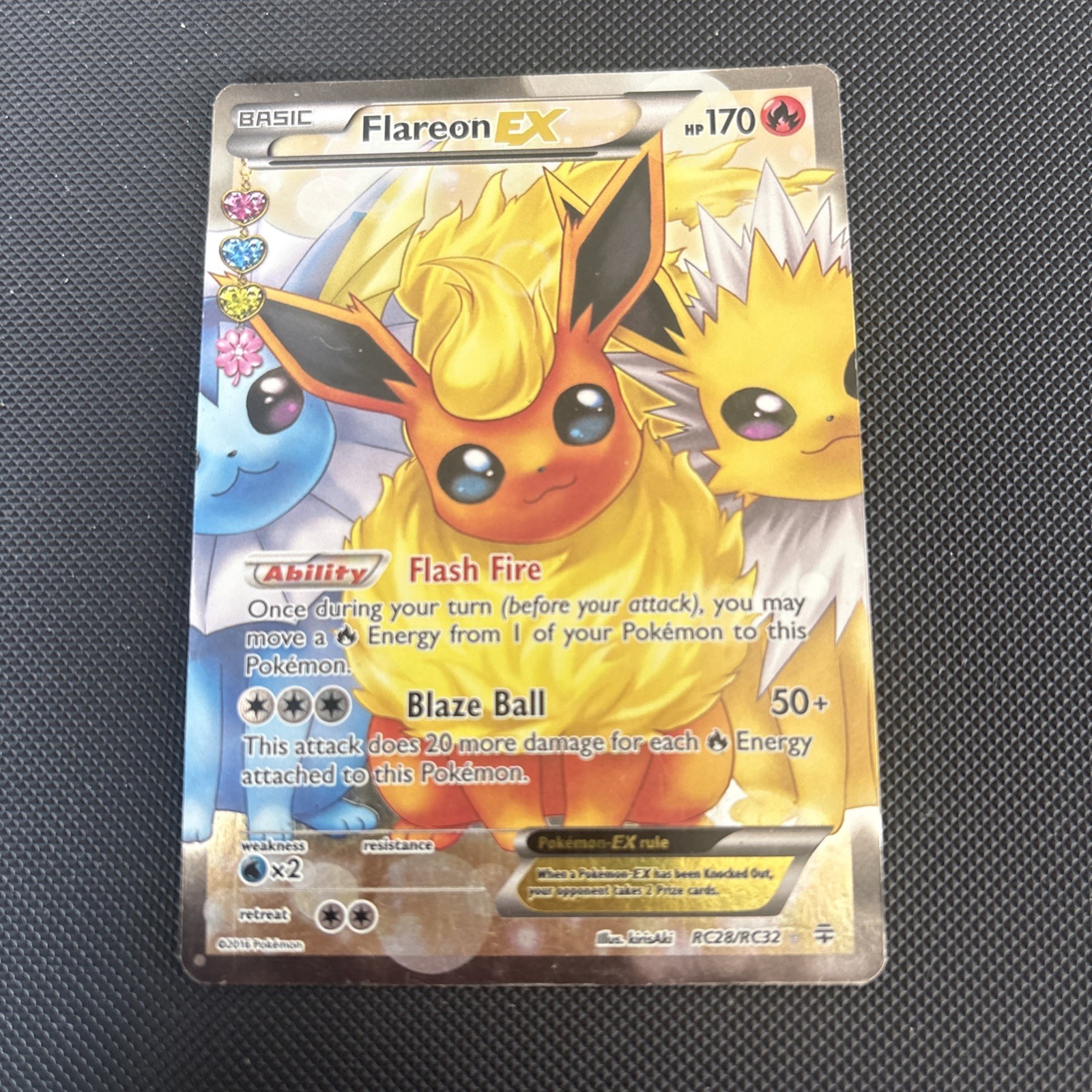 Flareon EX (Full Art) RC28-32 Generations: Radiant Collection Holo 