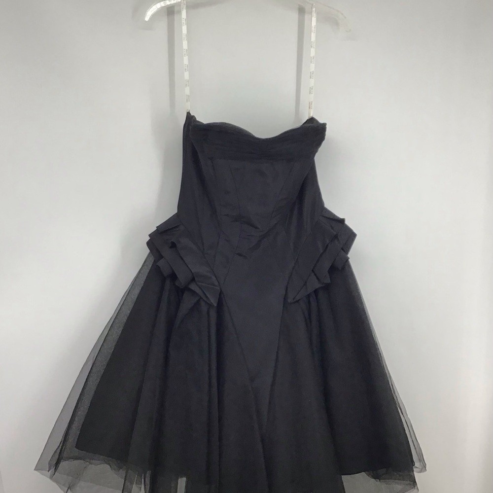 Truly By Zack Posen Strapless Tule Drop Waist Fit & Flare Cocktail Formal Size 8 Truly By Zack Posen Strapless Tule Drop Waist Fit & Flare Cocktail Formal Size 8